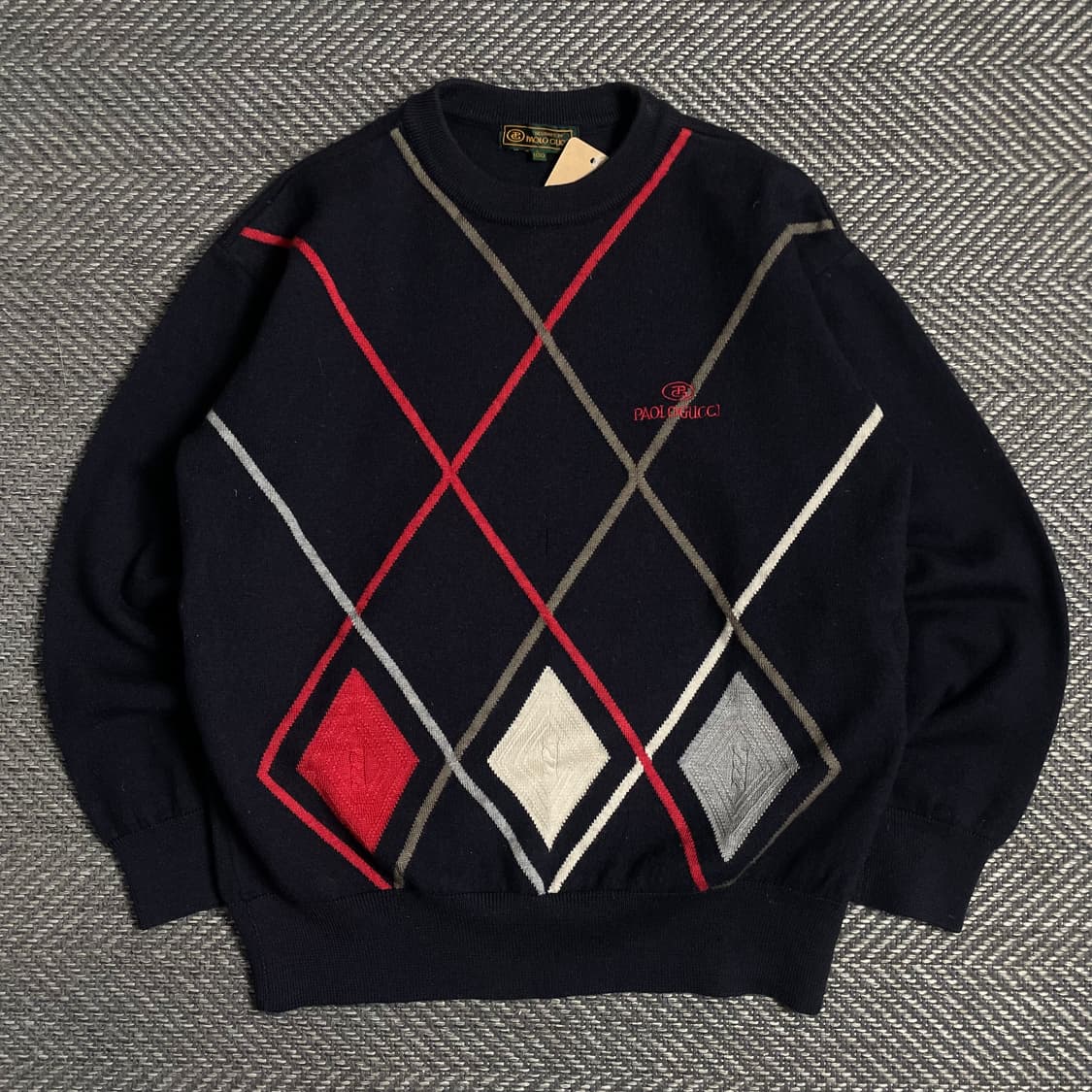 Paolo Gucci 아카이브 아가일 패턴 니트o 4934 상품이미지1