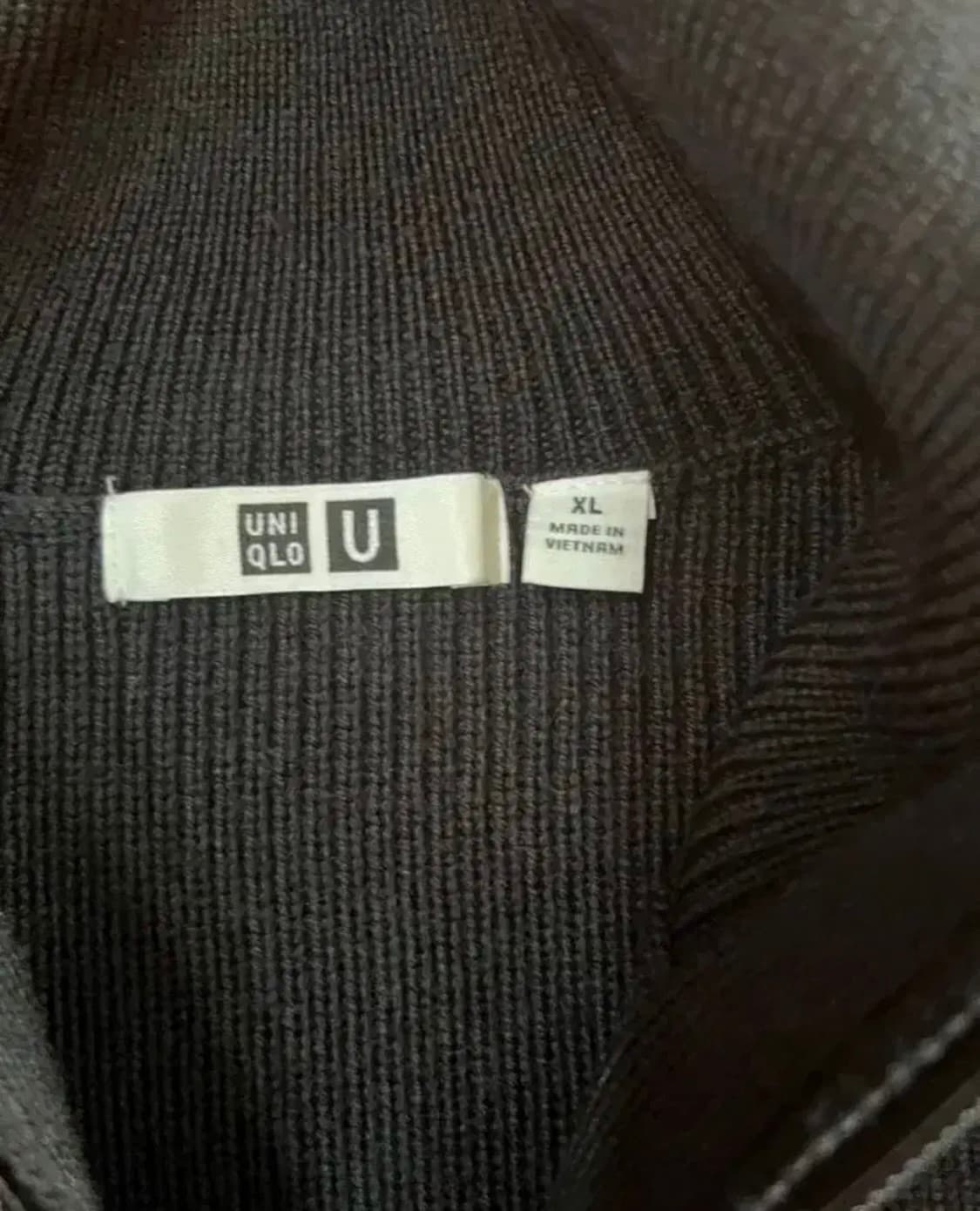 유니클로 U 니트 집업 블랙 XL 상품이미지3