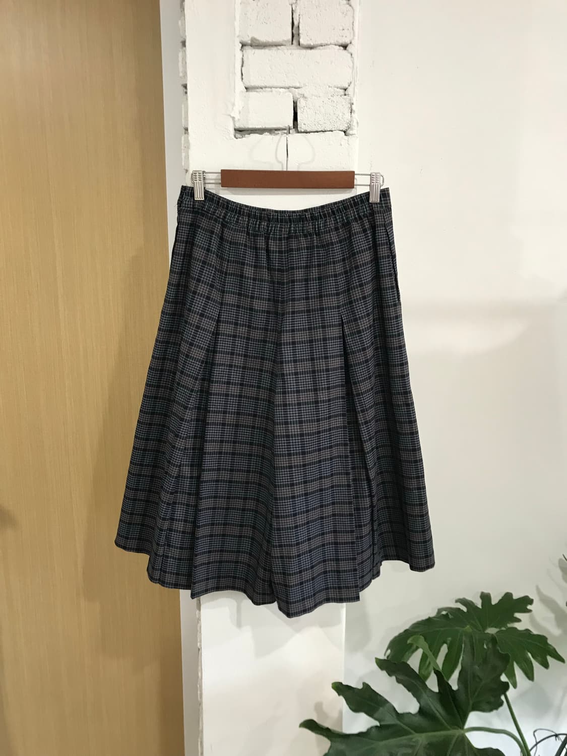 vintage check skirt pants  상품이미지8