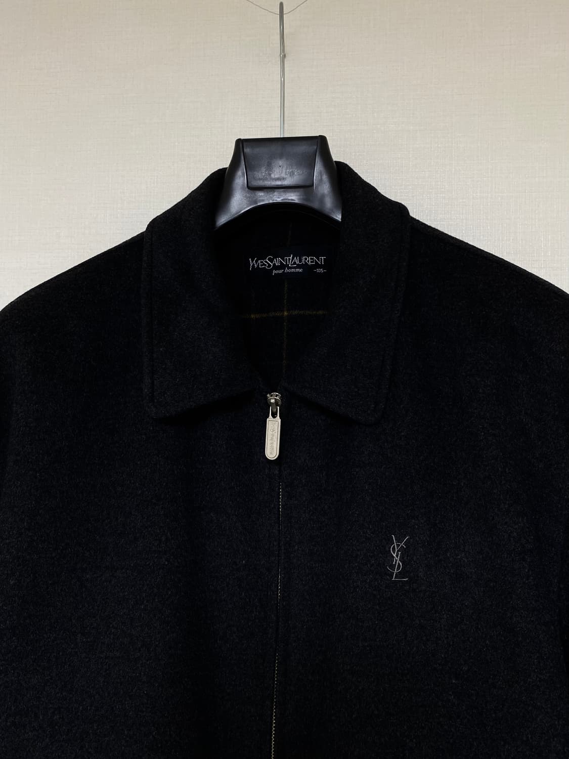 YVES SAINT LAURENT YSL 로고 울캐시미어 점퍼 상품이미지2