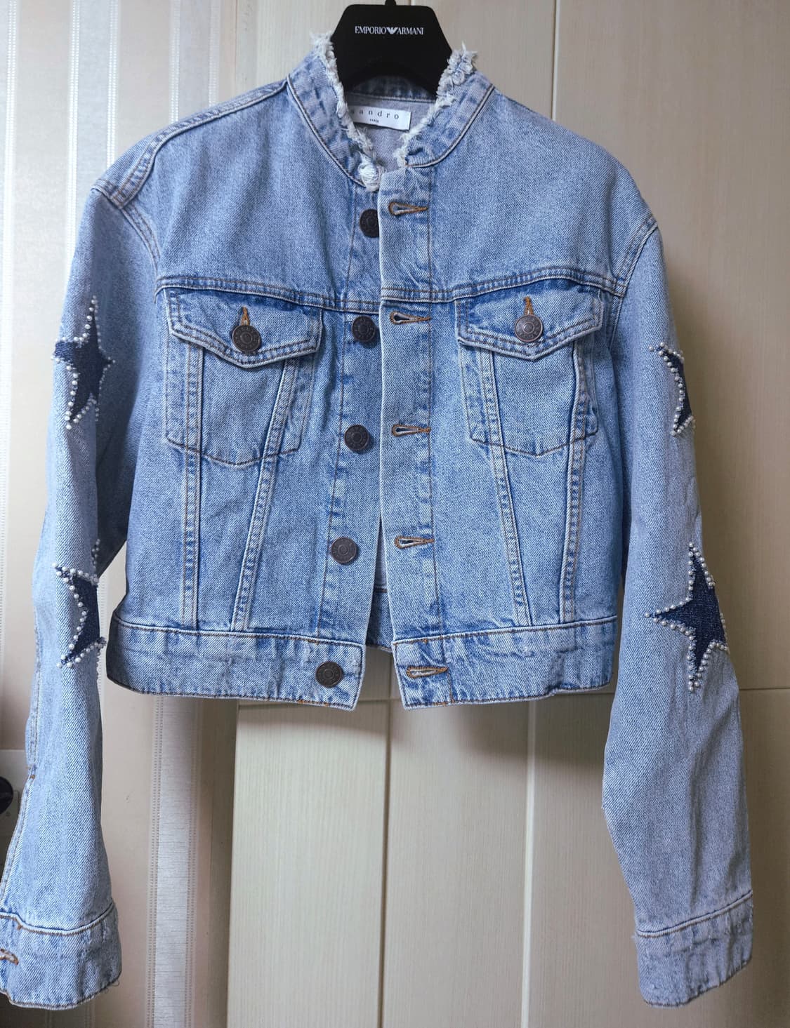 산드로 Sandro 데님 크롭 자켓 상품이미지3