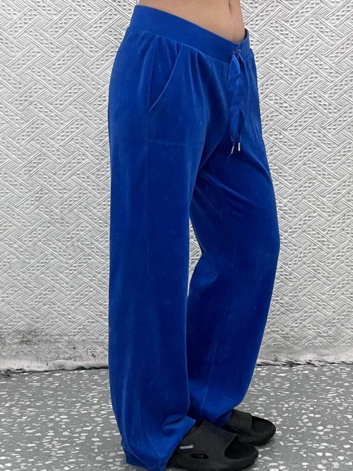 쥬시 꾸뛰르 Y2K 벨벳 코발트 블루 트레이닝 팬츠 M C08788 상품이미지1