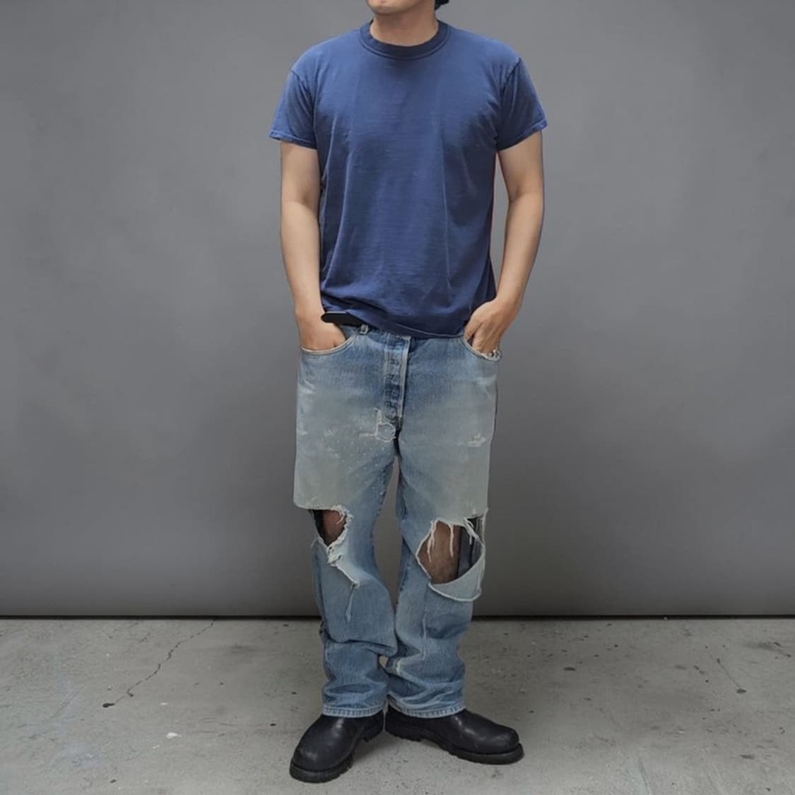 리얼맥코이 플레인 반팔티 L M0268 상품이미지1