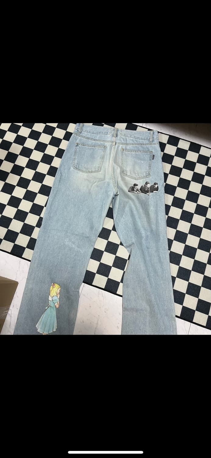 무신사 유스배스 데님 바지 팬츠 Square Sticker Denim P 상품이미지6