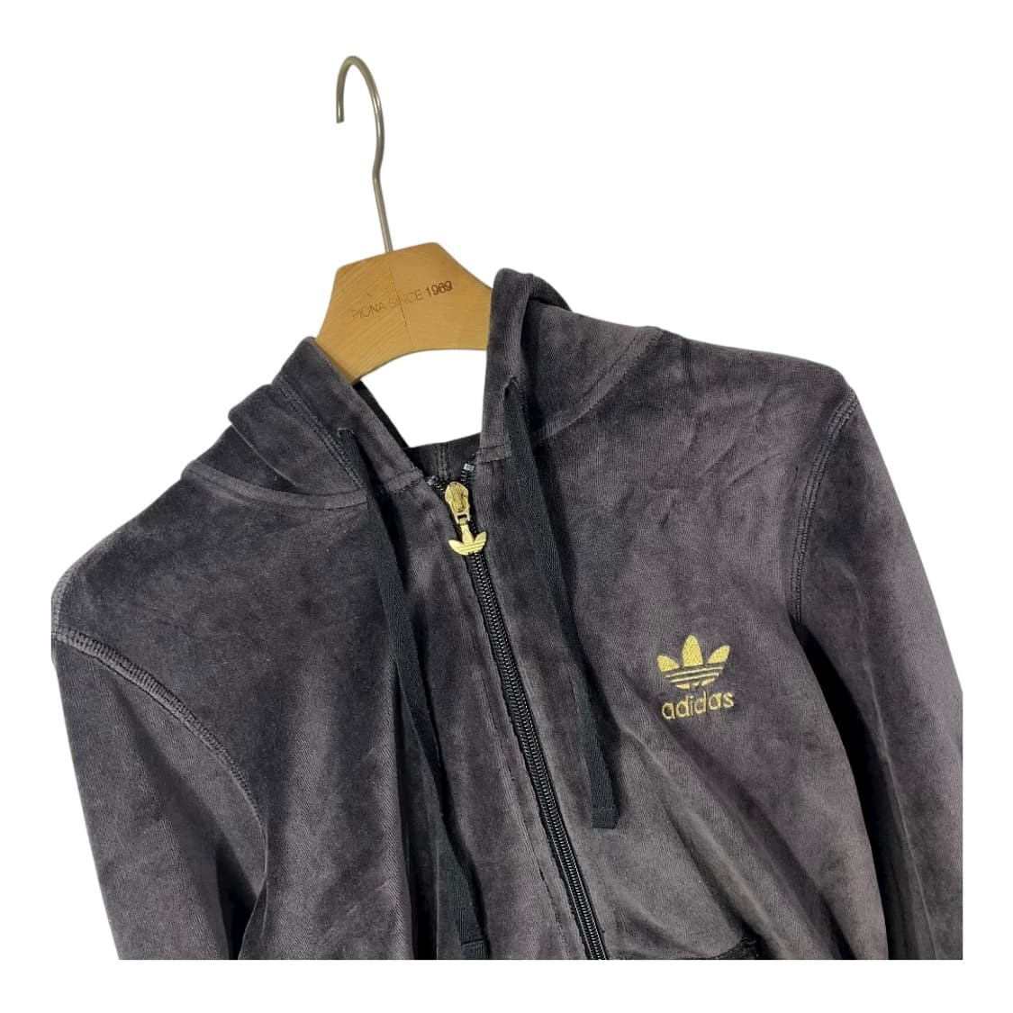 [Adidas] 아디다스 골드로고 벨루어 후드집업 상품이미지3