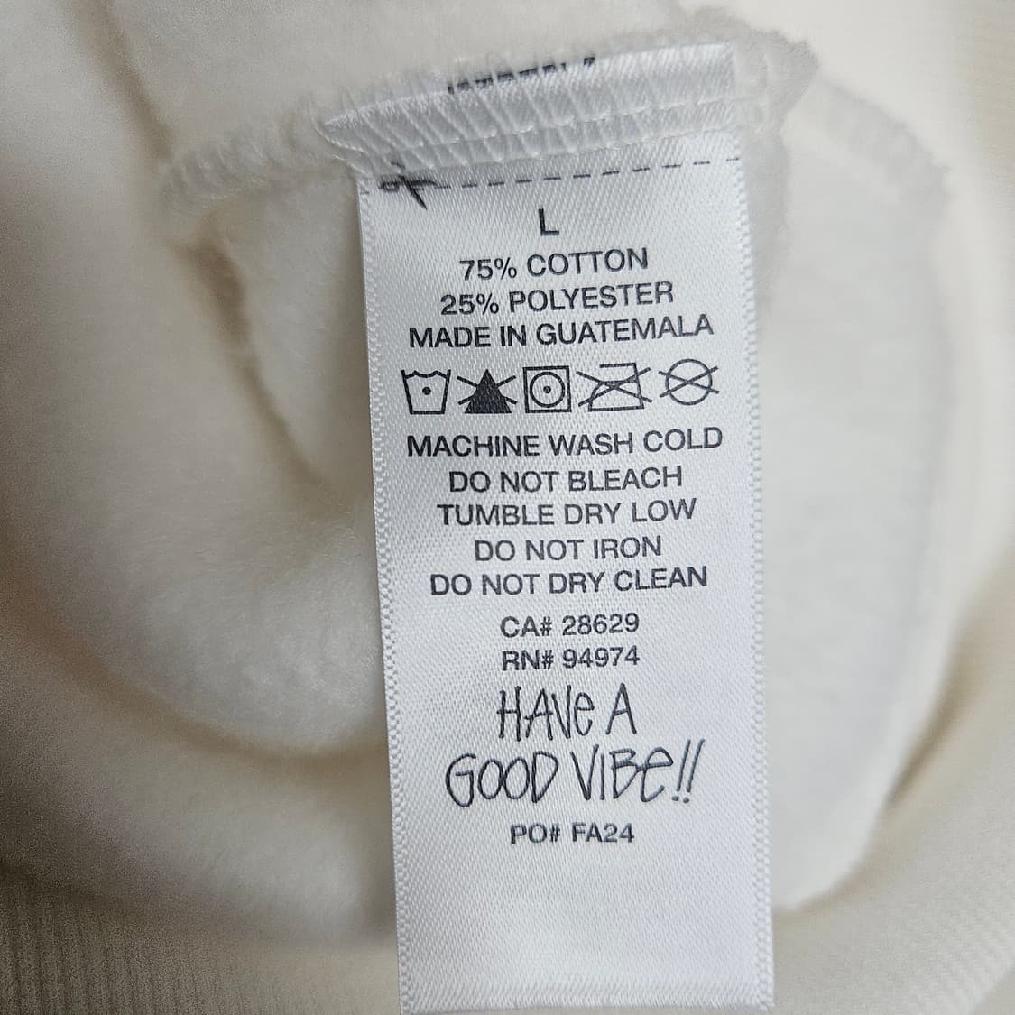 스투시 베이직 아플리케 후드 애쉬헤더 L (정품, 미사용 새상품) 상품이미지6