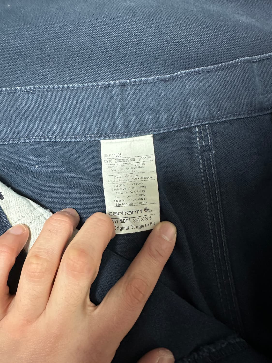 칼하트 덩가리 핏 워크팬츠 상품이미지4