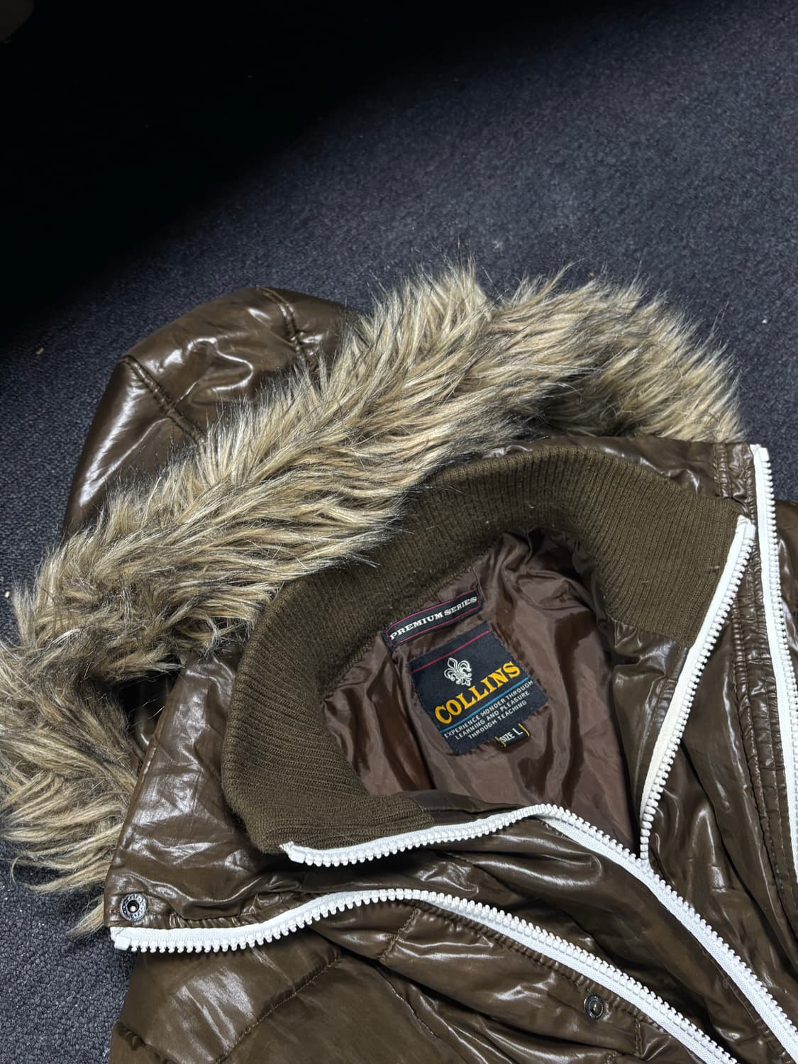 Y2K Punk fur hood jacket 상품이미지4