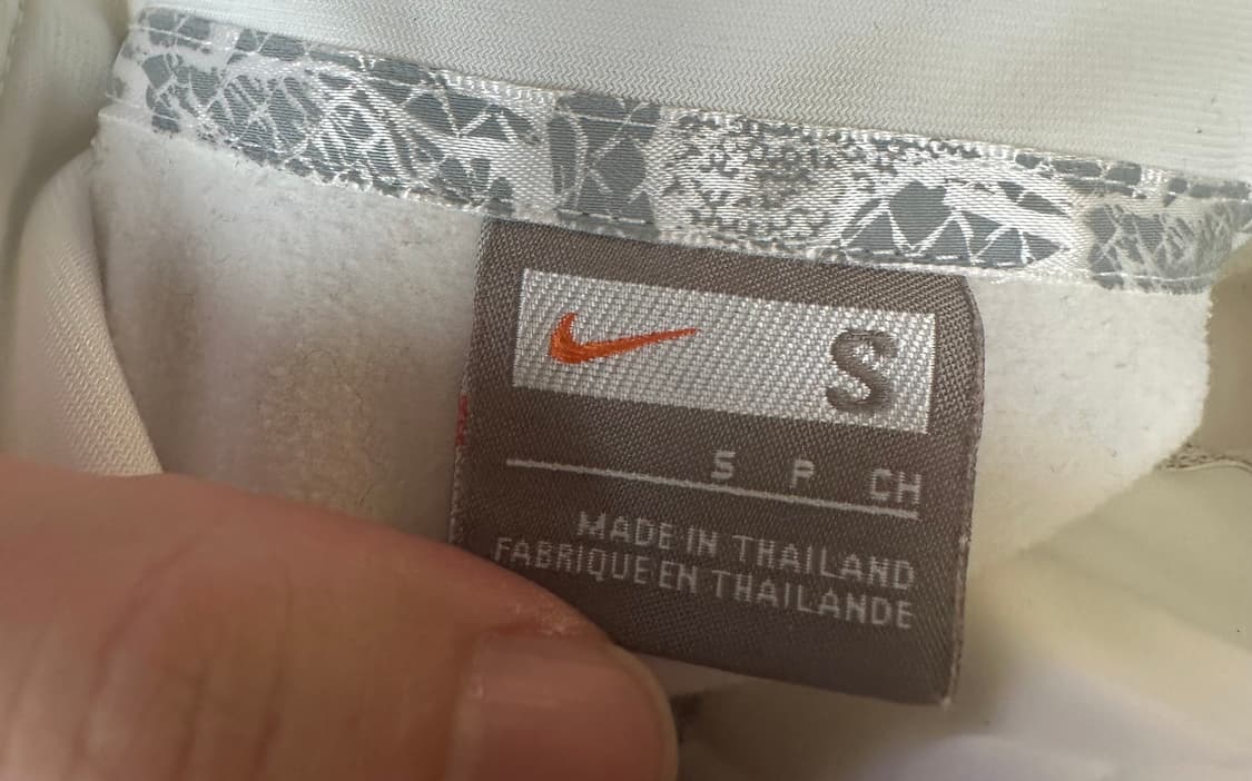 나이키 빈티지 레드 스우시 화이트트랙탑져지 S 상품이미지3