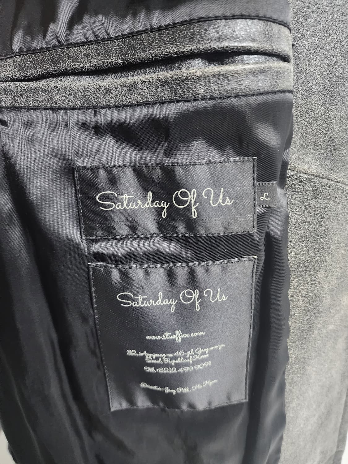 새제품 L) STU 에폴렛 레더 자켓 블랙 상품이미지6