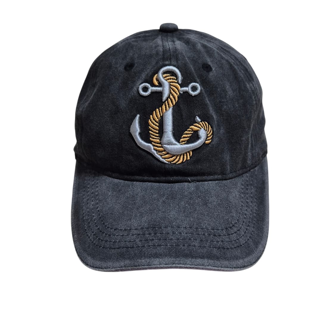Vintage 닻 피그먼트 볼캡 모자 상품이미지1