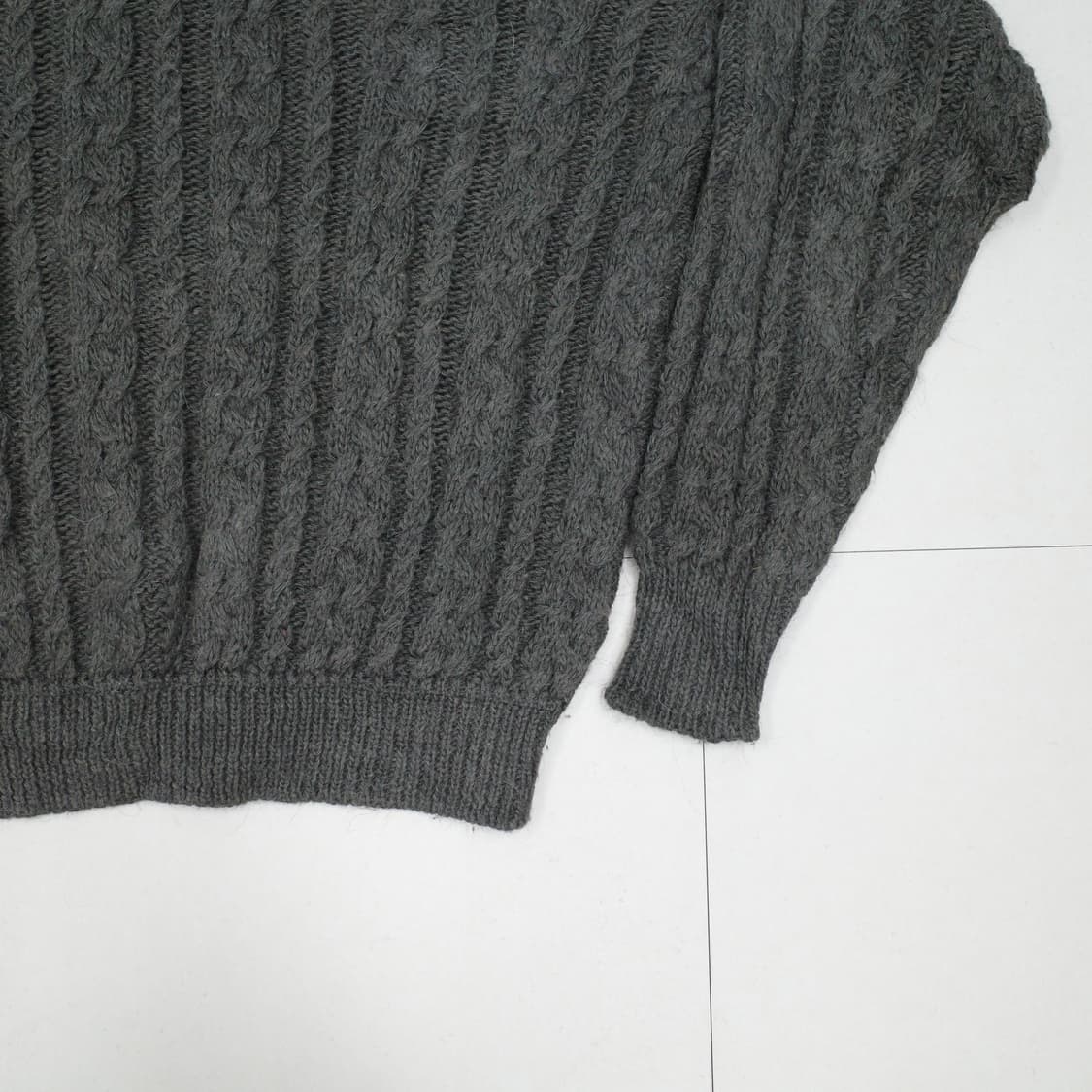 90s 팀버랜드 울 알파카 케이블 니트 XL MADE IN ITALY  상품이미지3