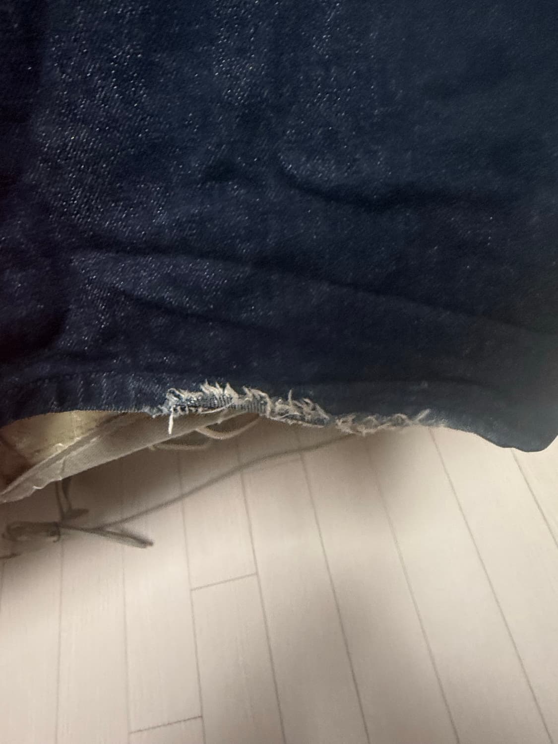 해칭룸 와이드 커브진 워시드 인디고 3 상품이미지5