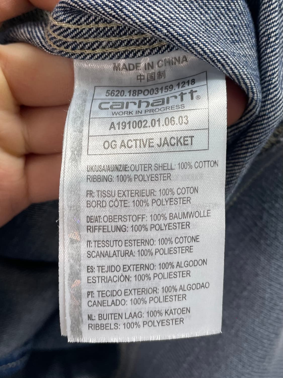 칼하트 WIP OG 액티브 데님 자켓 (on.598) 상품이미지6