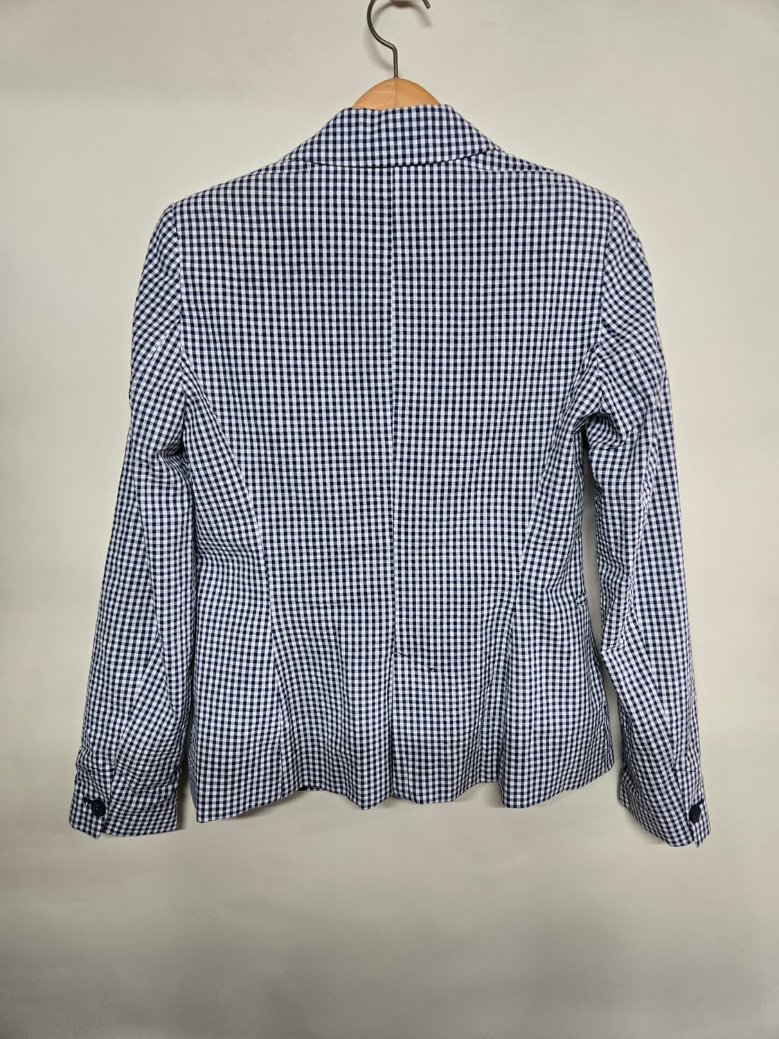  ZARA 블루 체크 패턴 여성 자켓 EUR38 상품이미지2