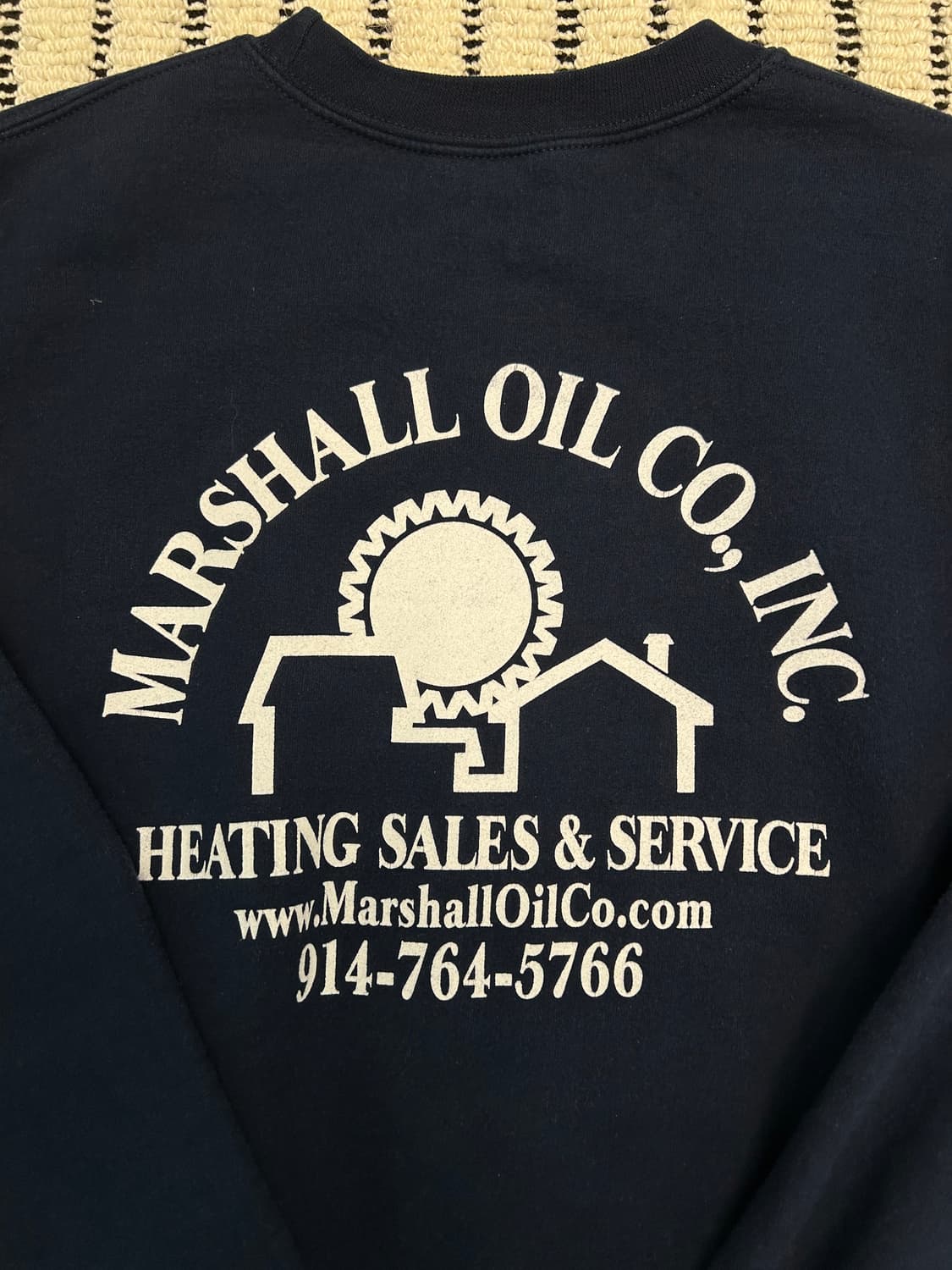 길단 네이비 프린팅 맨투맨 상품이미지2