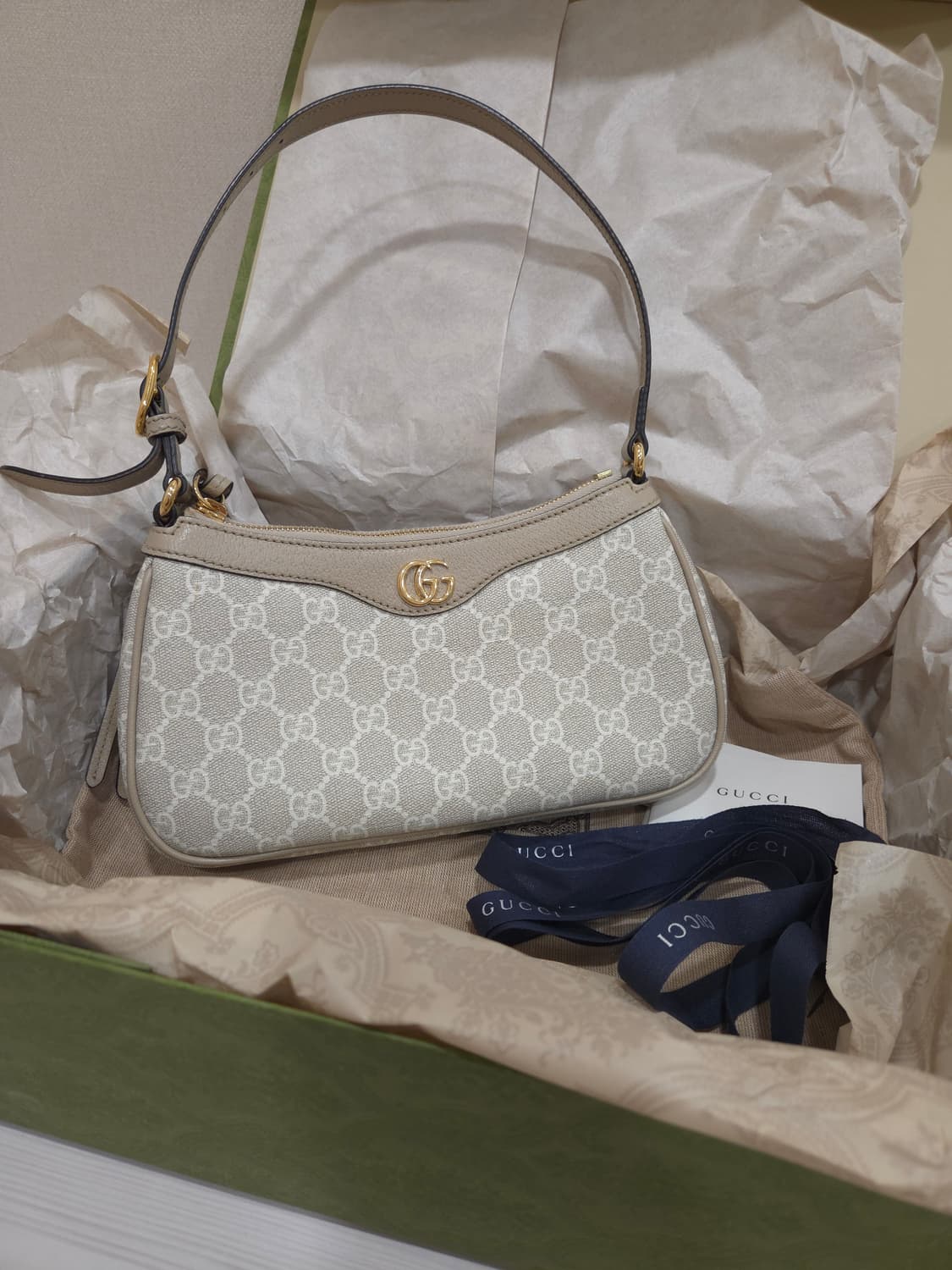 구찌 오피디아 스몰 핸드백 베이지 화이트 상품이미지1