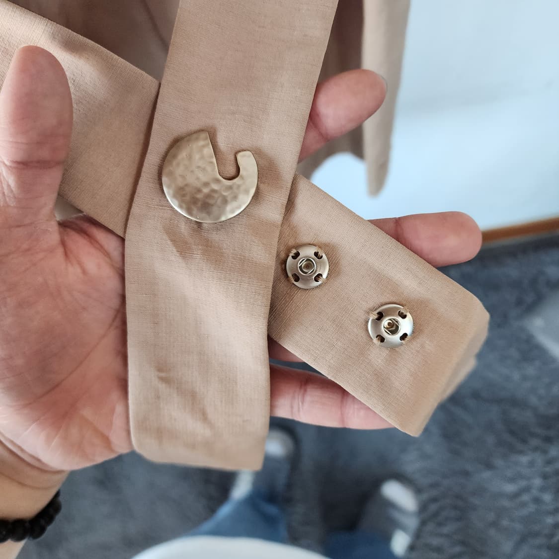 zooc 베이지 반팔 원피스 상품이미지3