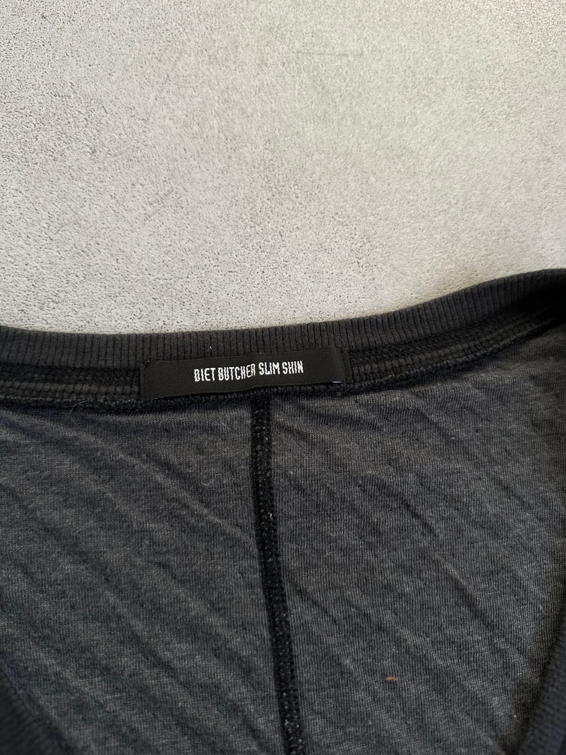 다이어트 부처 슬림 스킨 레더패치 딥브이넥 롱슬리브 상품이미지7