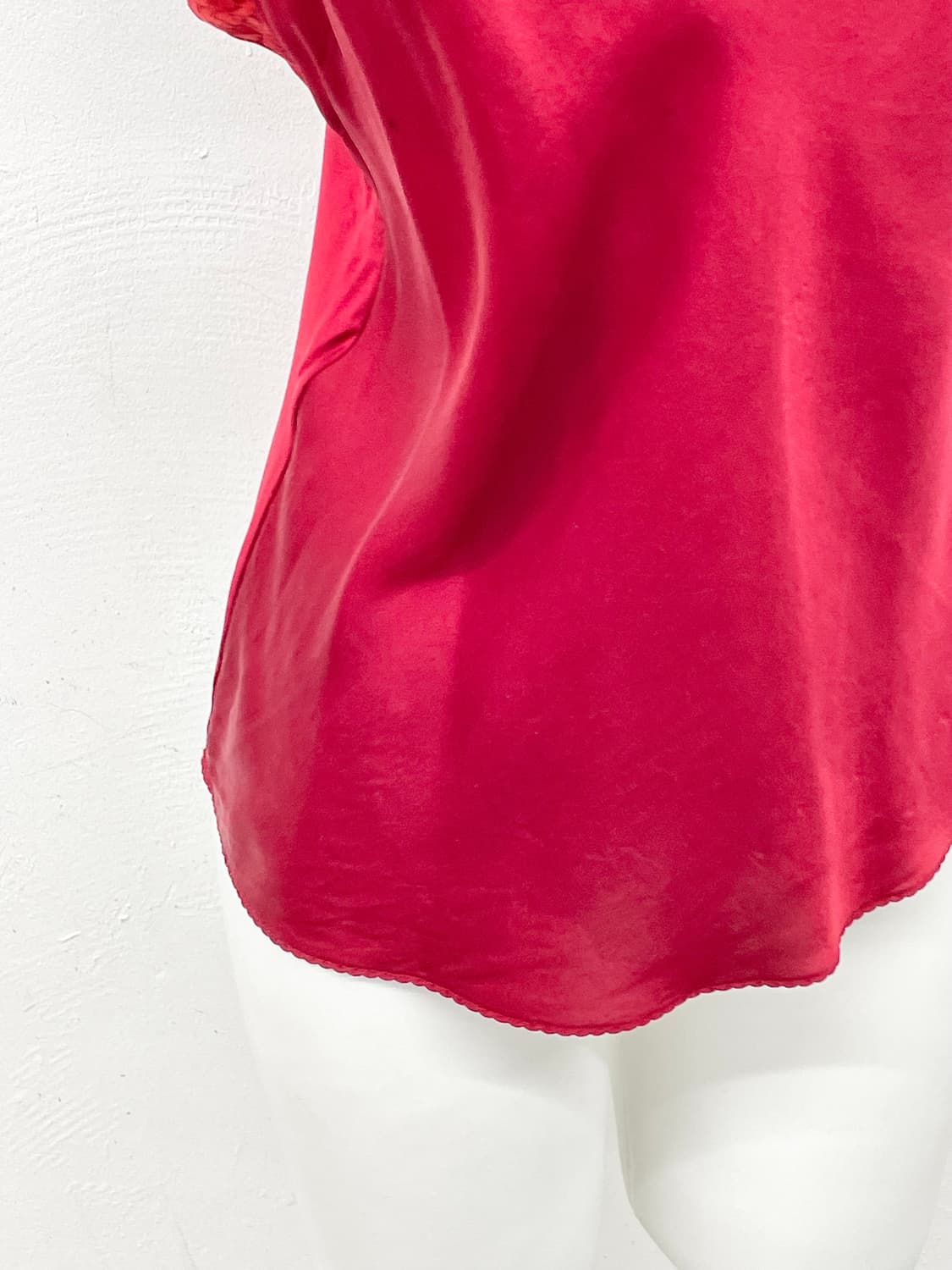 레드 새틴 레이스 슬립 상품이미지3