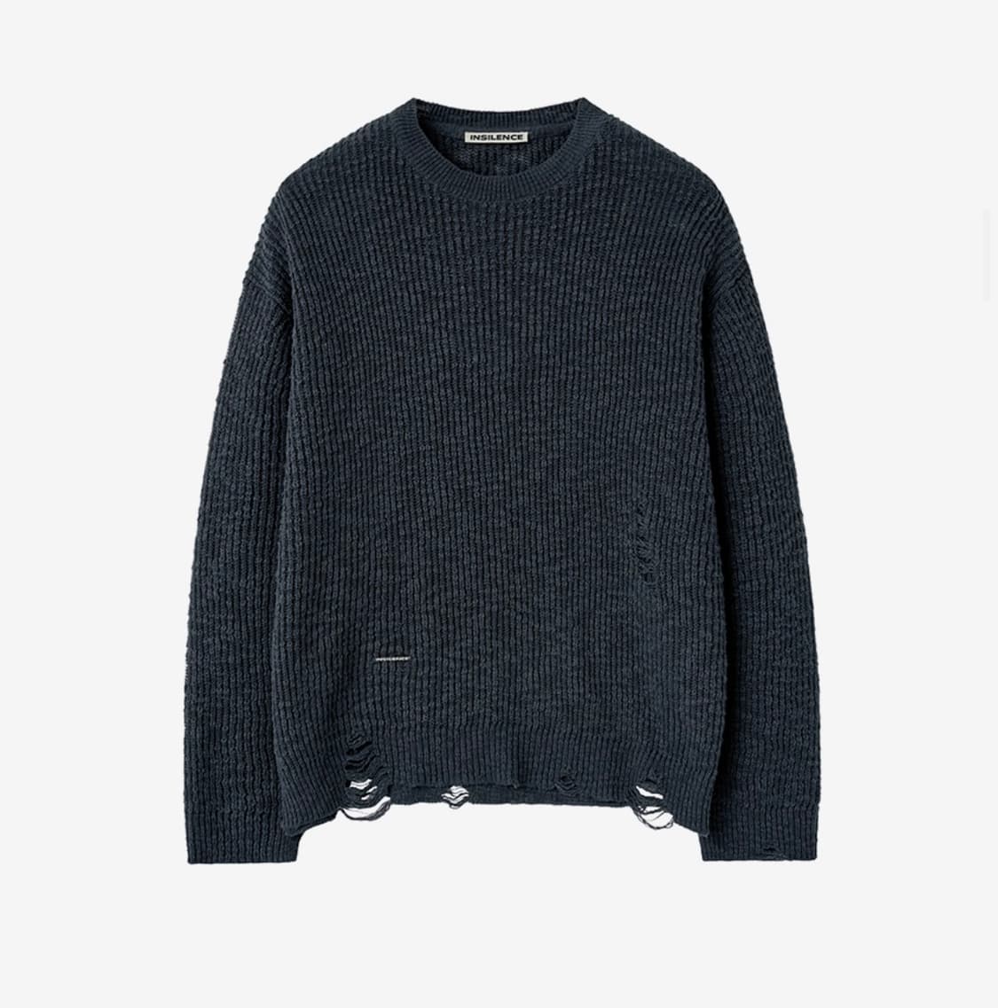 인사일런스 그런지 슬럽 니트 DARK GREY L사이즈 상품이미지2