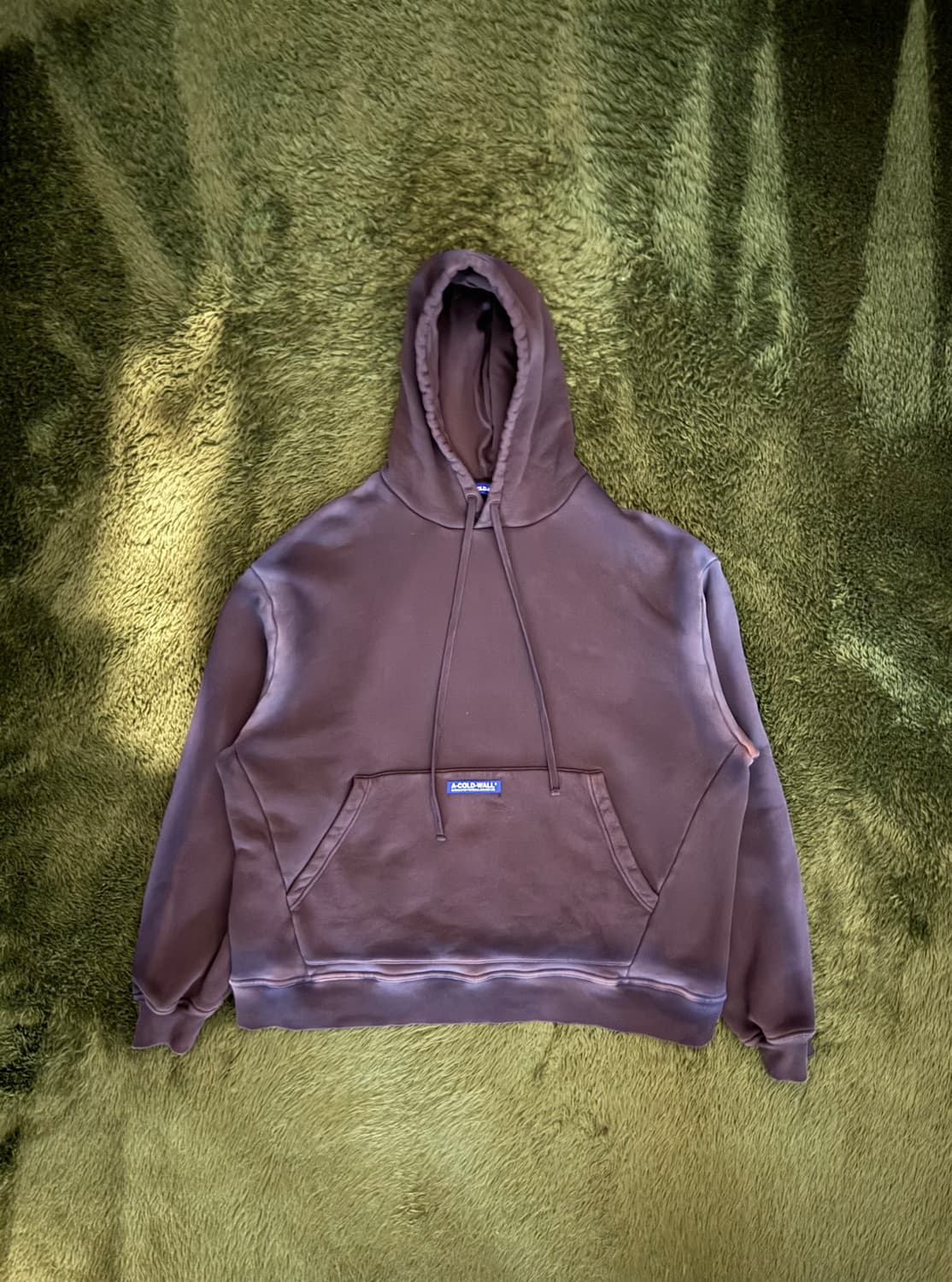 [L] ACW 어콜드월 스프레이 워시드 버지 후드티 브라운 상품이미지1