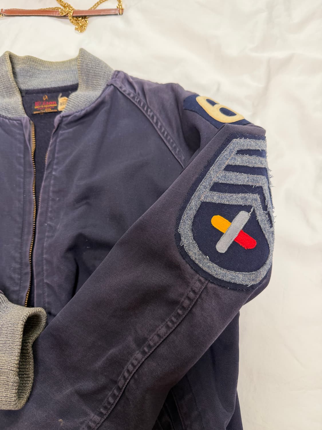 빈티지 퍼플 점퍼 블루종 상품이미지6