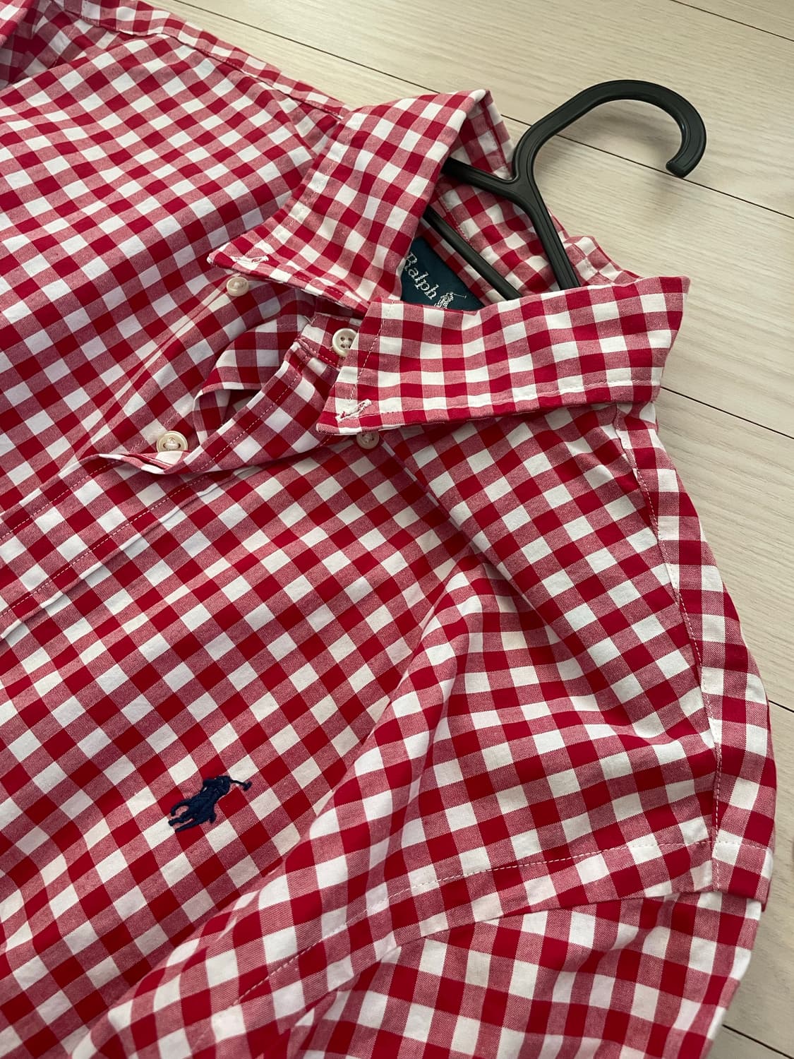 폴로 랄프로렌 깅엄체크 남방 M 상품이미지3