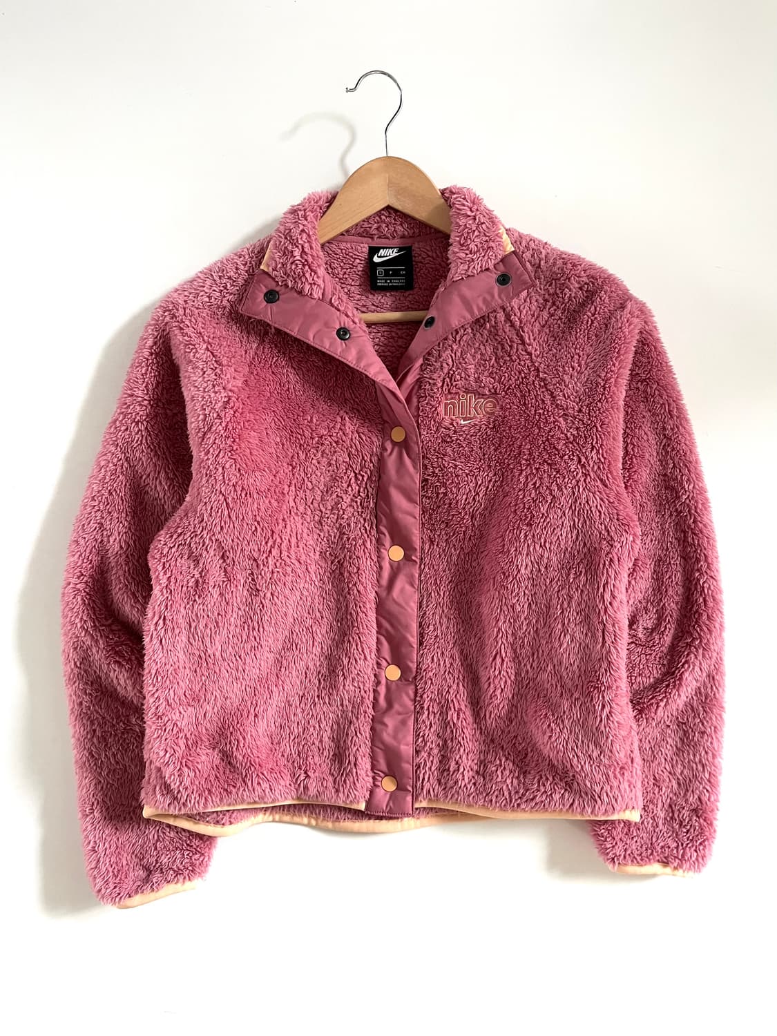 나이키 우먼 핑크 쉐르파 버튼 자켓 상품이미지3
