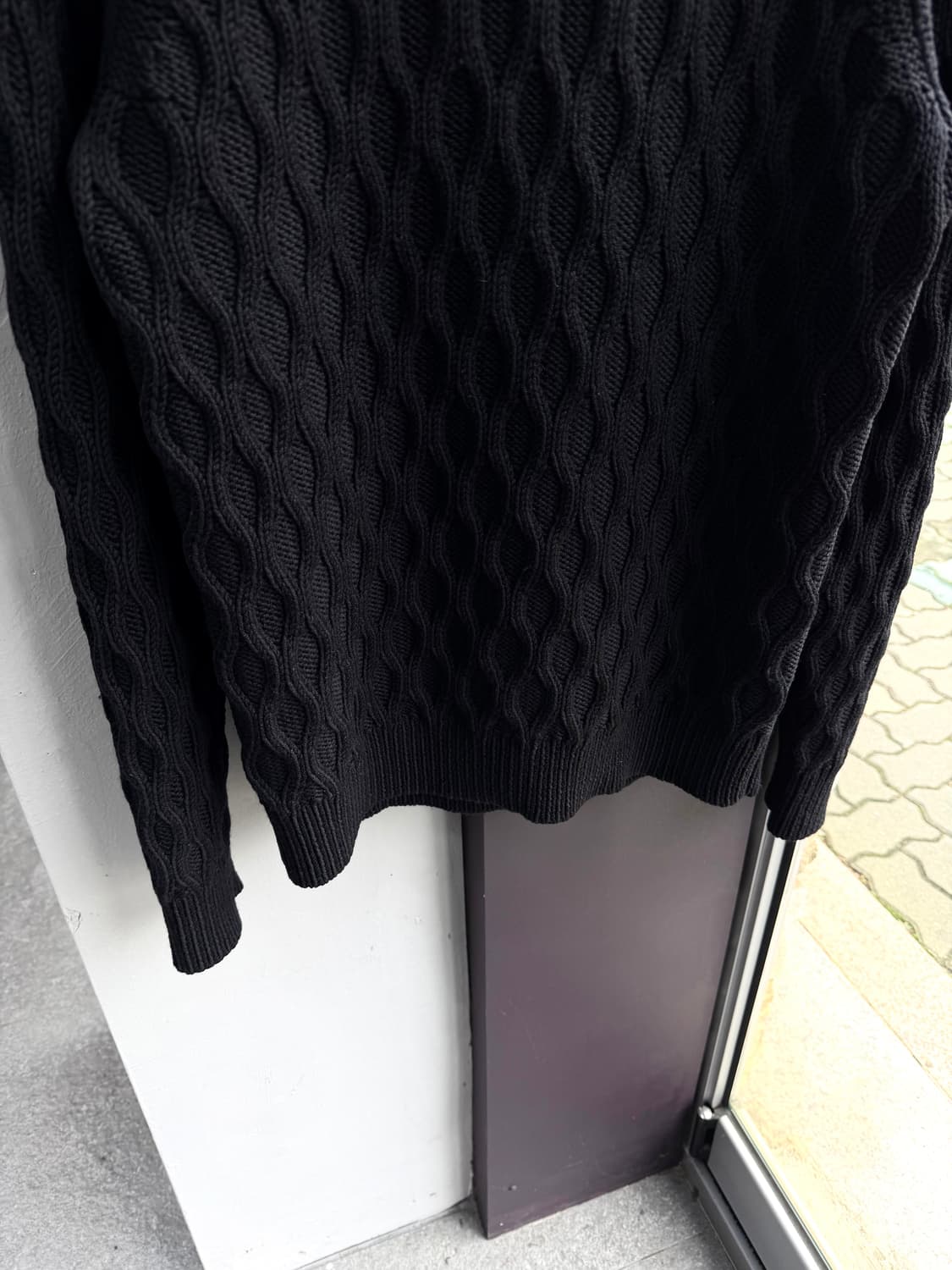 M/ 띠어리 와플패턴 울 스웨터 니트 상품이미지4