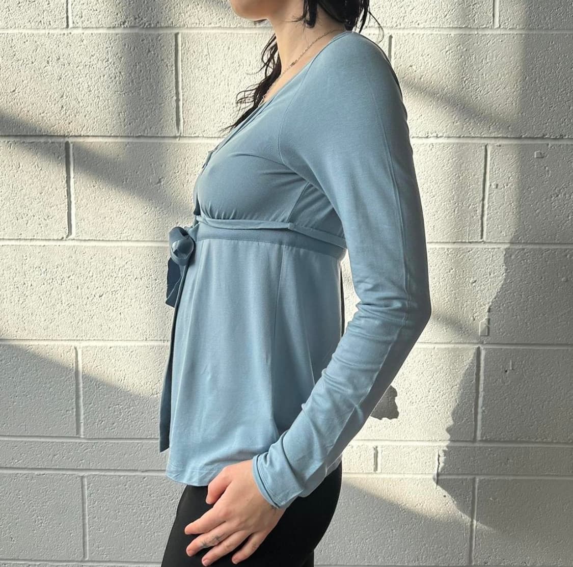 빈티지 cop copine 베이비블루 블라우스 상품이미지3