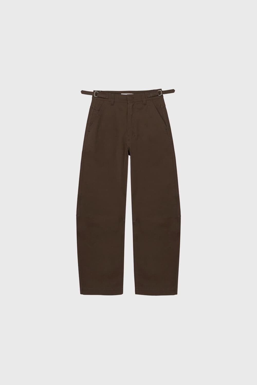 모노하 Cotton curve pants 브라운 1 상품이미지4