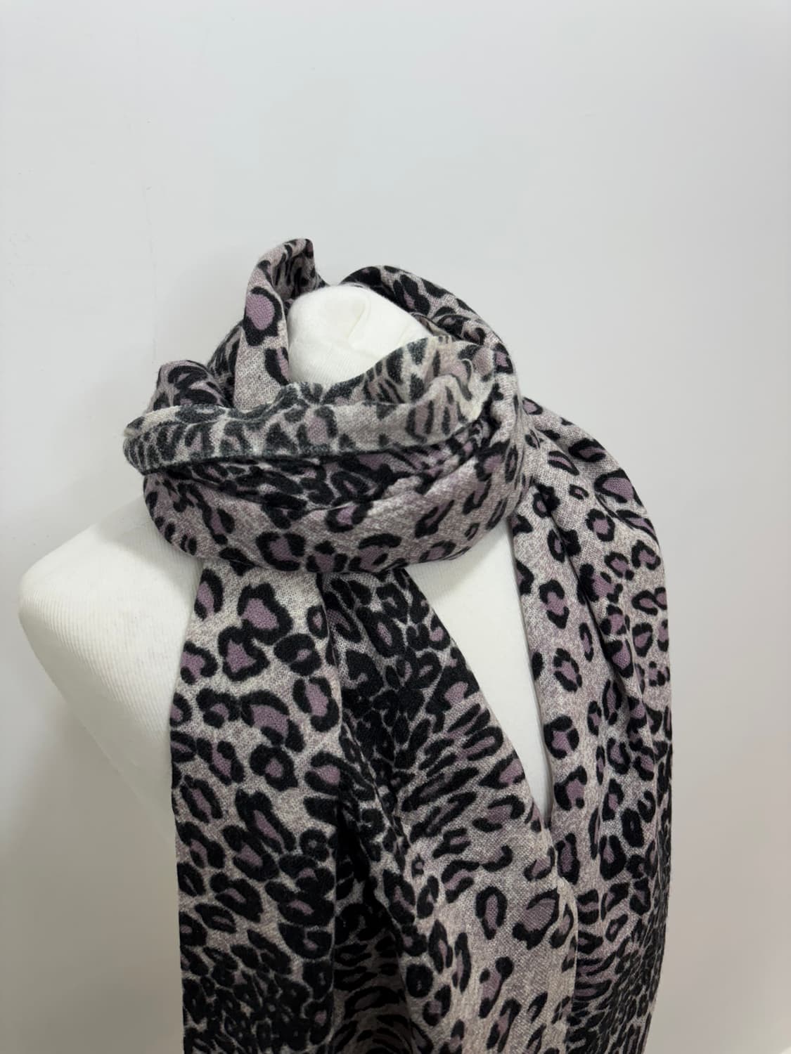 퍼플 호피 레오파드 머플러 목도리 상품이미지2