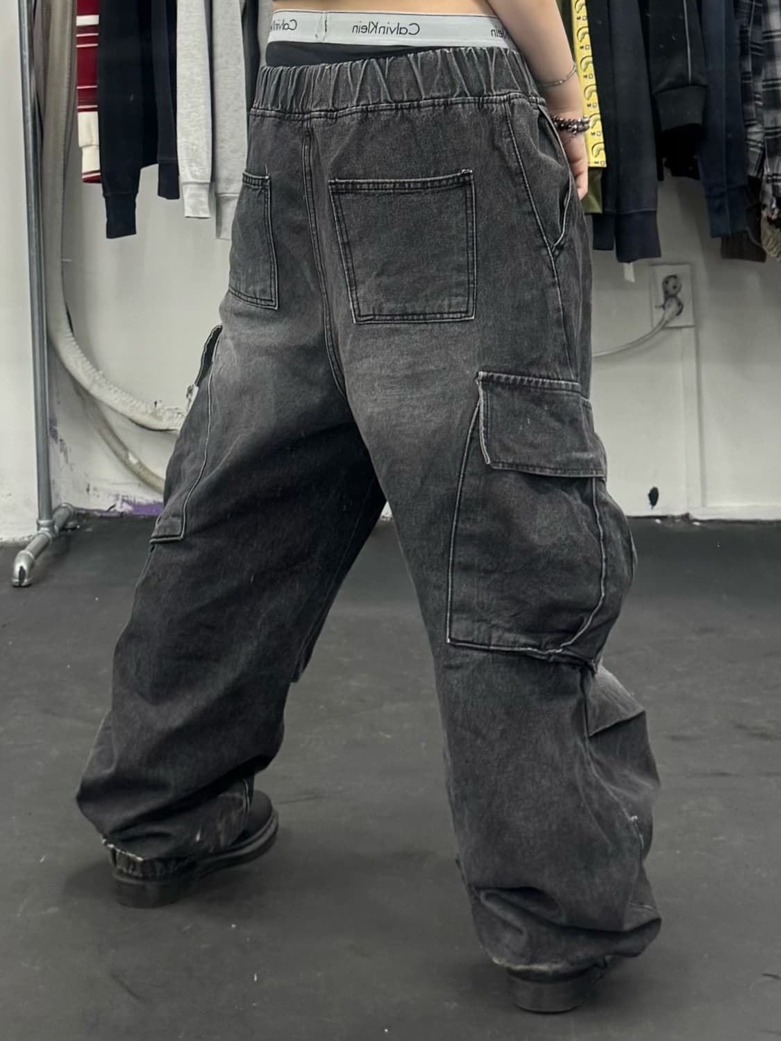 VTG 밴딩 데님 카고팬츠 상품이미지4