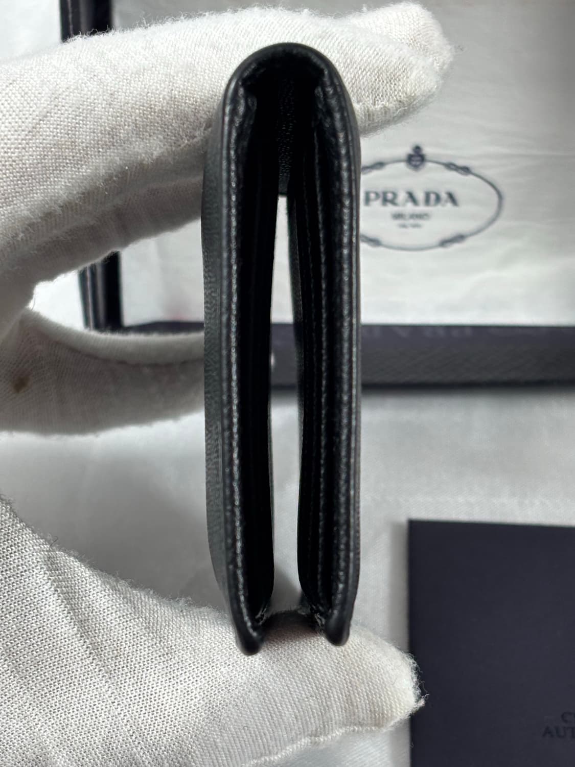 (정품/풀구성)프라다 삼각로고 오거나이저 카드지갑 블랙 상품이미지9