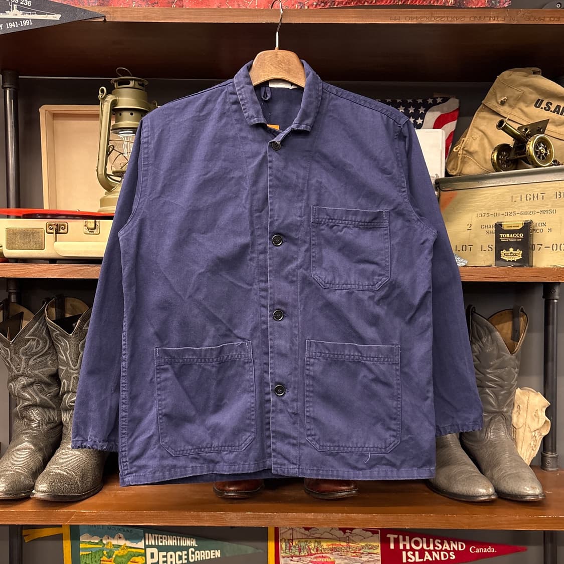 90s 숏카라 프렌치워크자켓 / 초어자켓 이태리생산 N975 상품이미지1