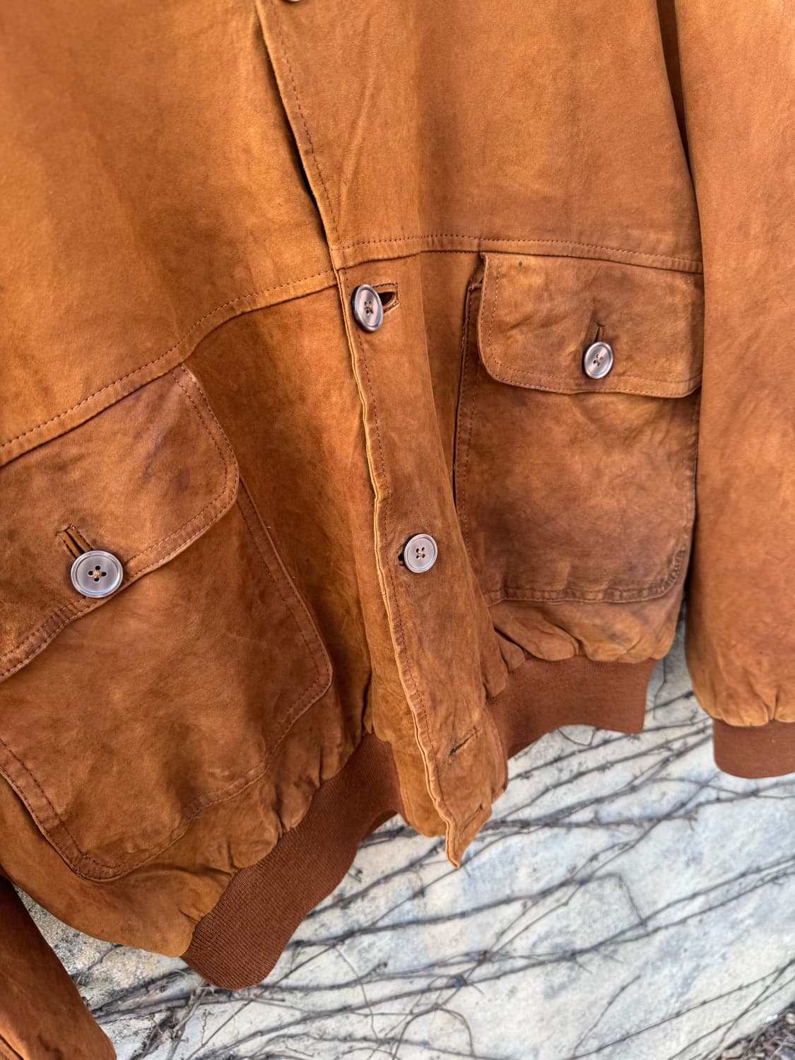 미군 a-1 스타일 빈티지 양가죽 스웨이드 자켓 상품이미지5