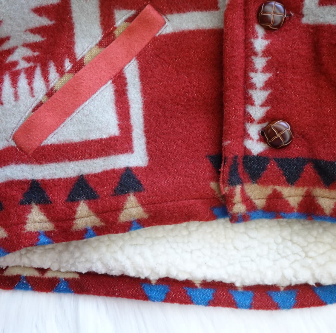 90s 일본 빈티지 아즈텍 플리스 보아 자켓 1842 상품이미지8