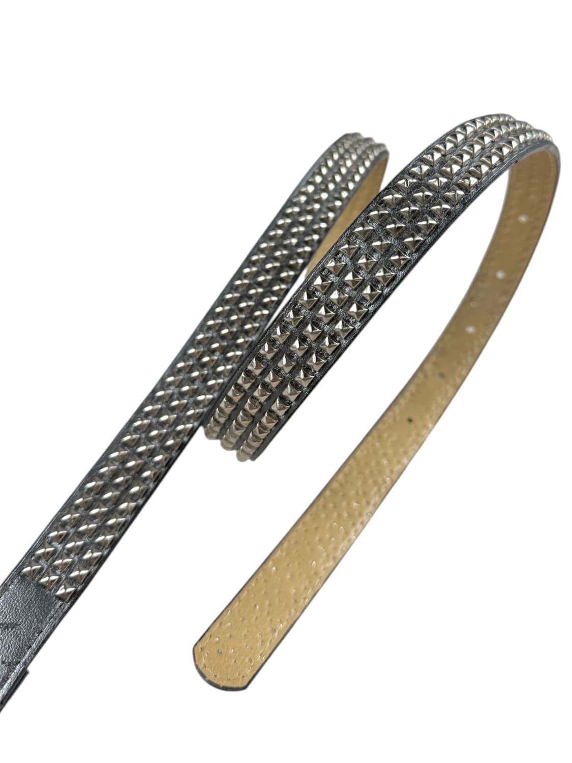 빈티지 스터드 레더 벨트 상품이미지3