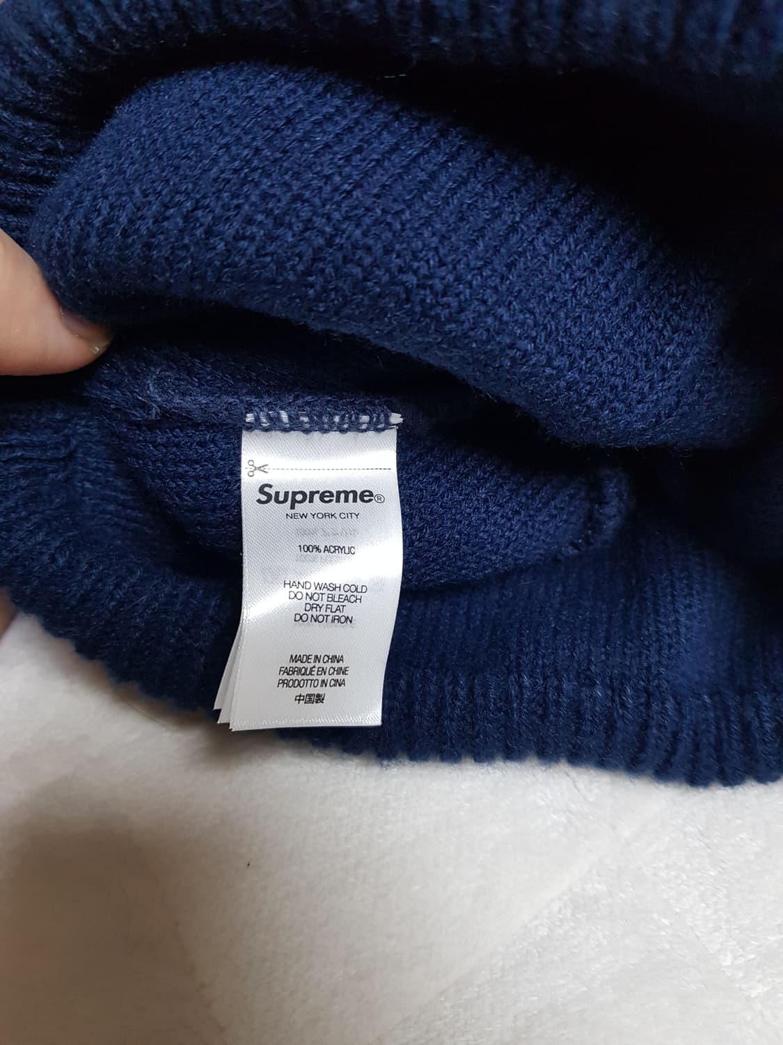 슈프림 빅스트라이프 비니 모자 네이비 24FW 상품이미지4