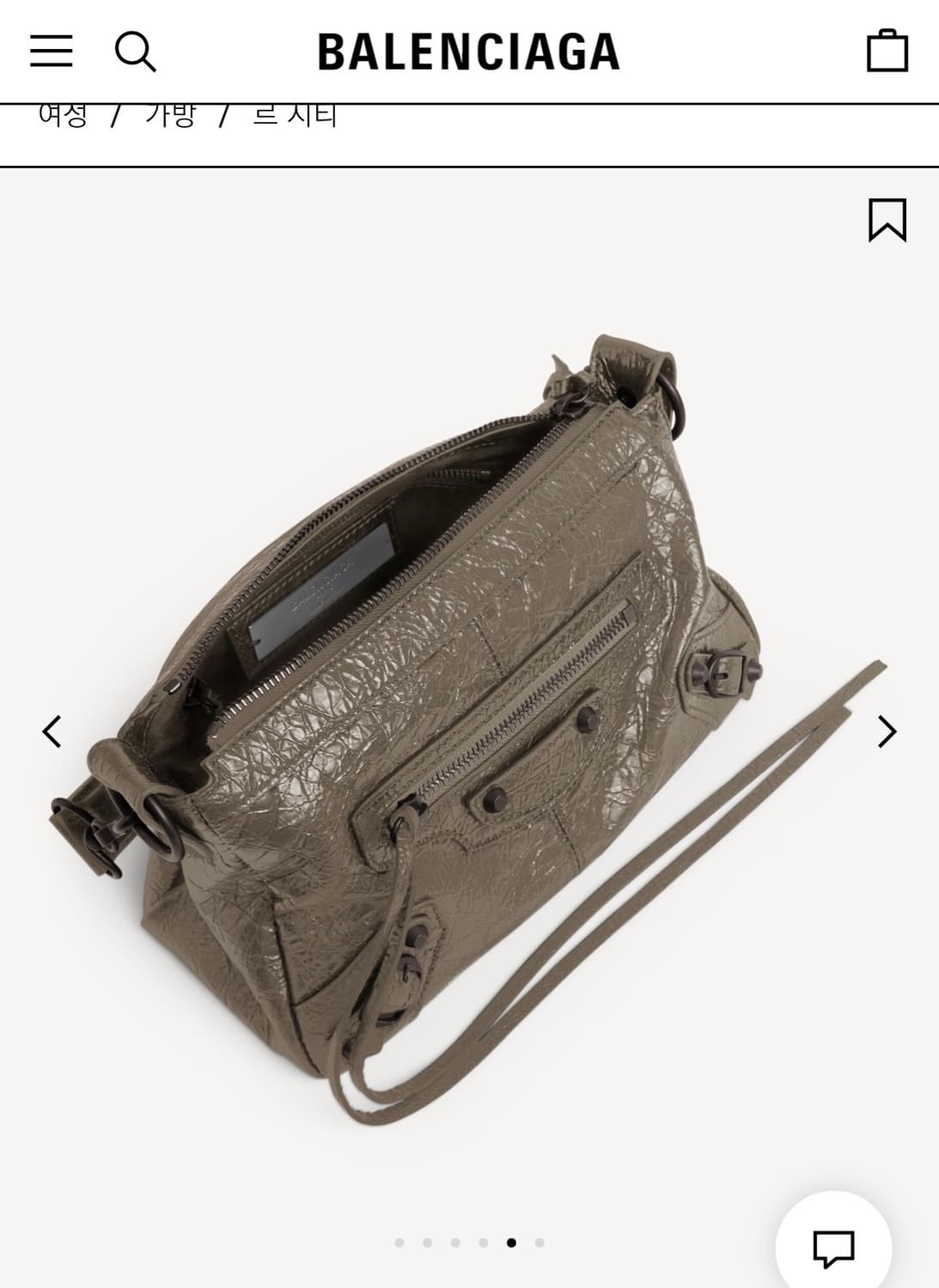 2026 신상 발렌시아가 르시티 모토 미니-아미그린 상품이미지6