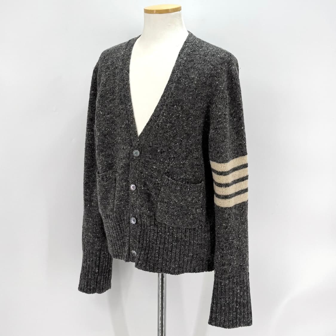 [3사이즈] 톰브라운 사선완장 모헤어 트위드 가디건 (MKC084A) 상품이미지4