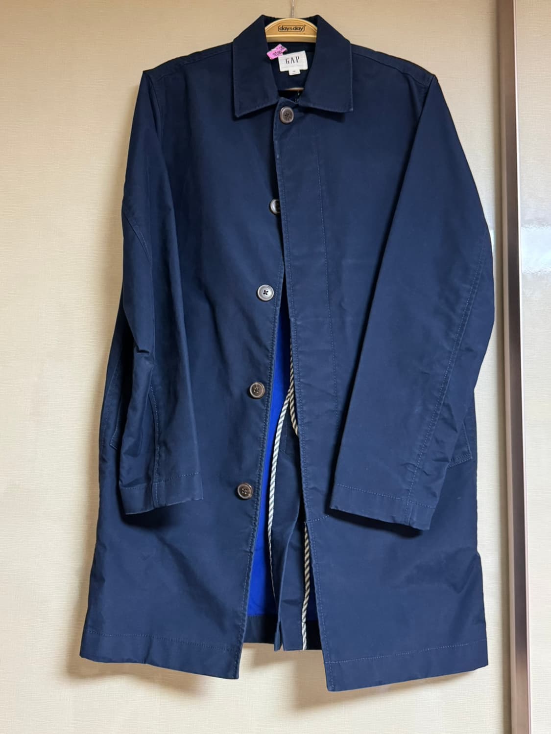 갭 GAP 베이직 롱 자켓/코트(XS, 네이비) 상품이미지3