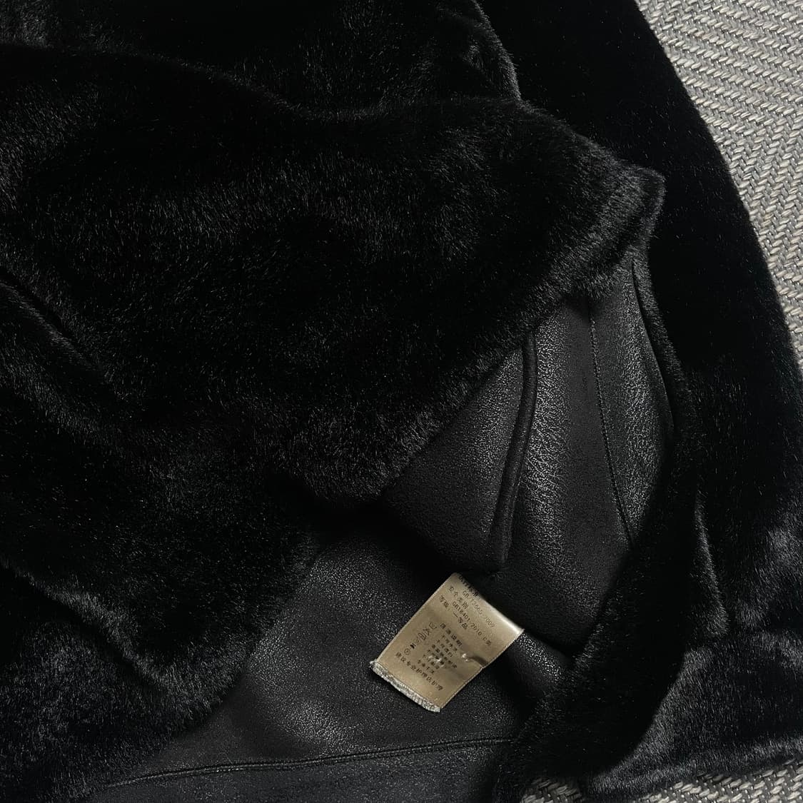 빈티지 아카이브 배색 카라 퍼 무스탕 자켓o 5761 상품이미지6
