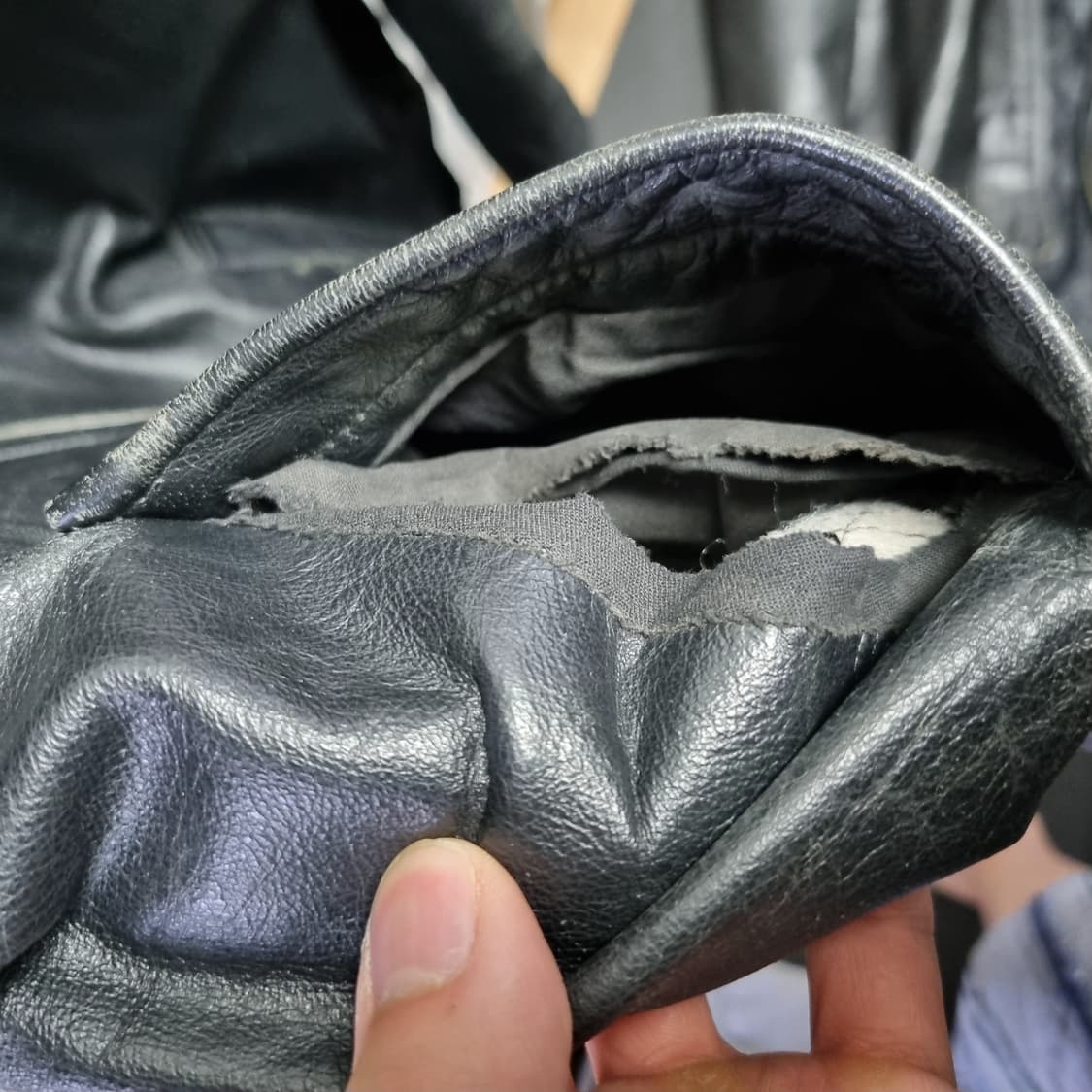 올드갭 블랙 레더 자켓 xl 상품이미지4