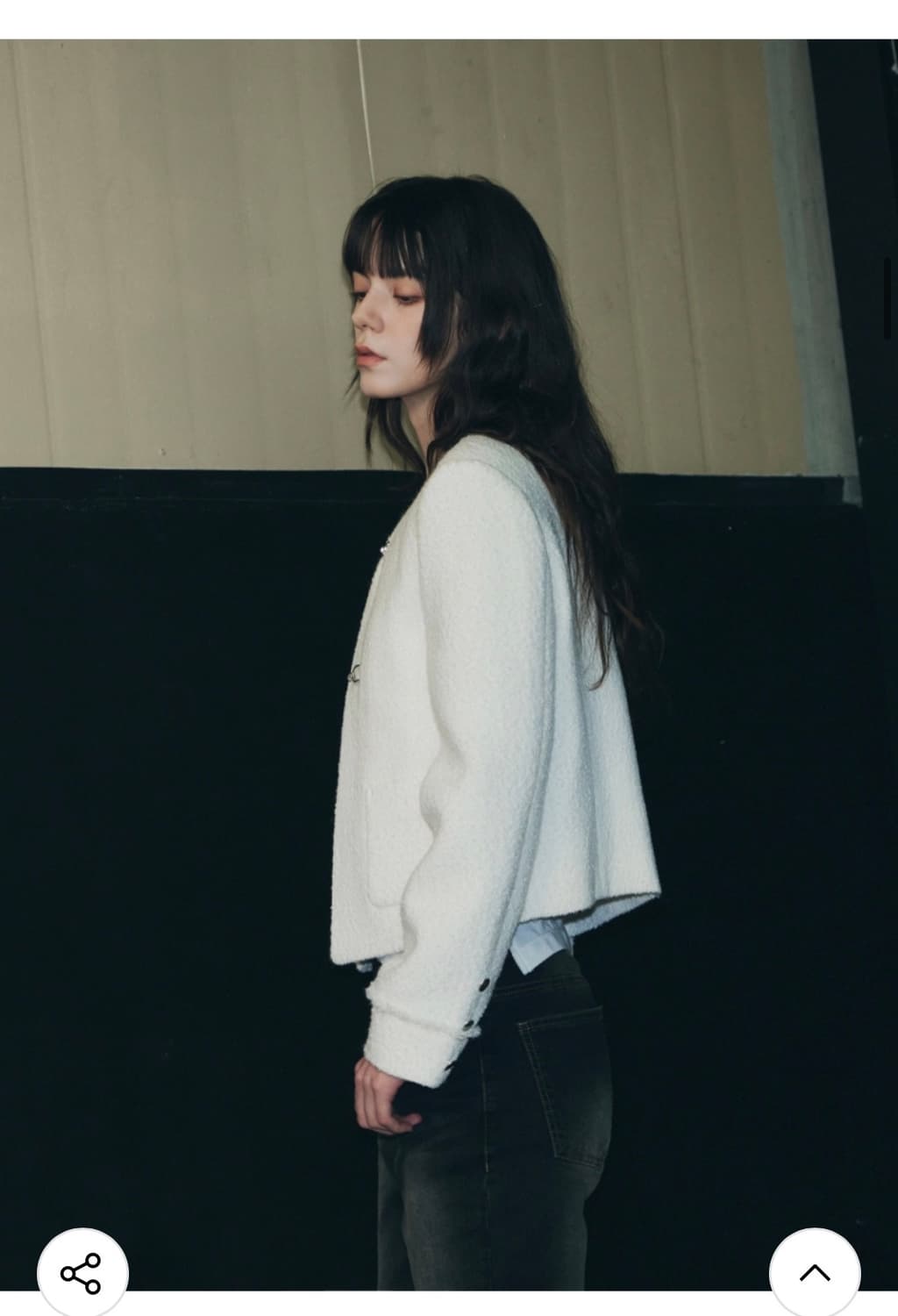 (새상품) 레더리 후크 트위드 자켓 [IVORY] 판매 상품이미지6