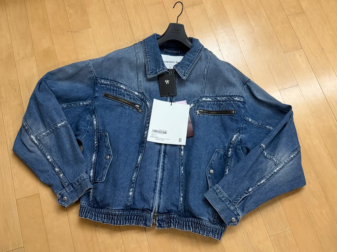 [앤더슨벨] 포인트 데님 블루종 자켓 (BLUE) 상품이미지1