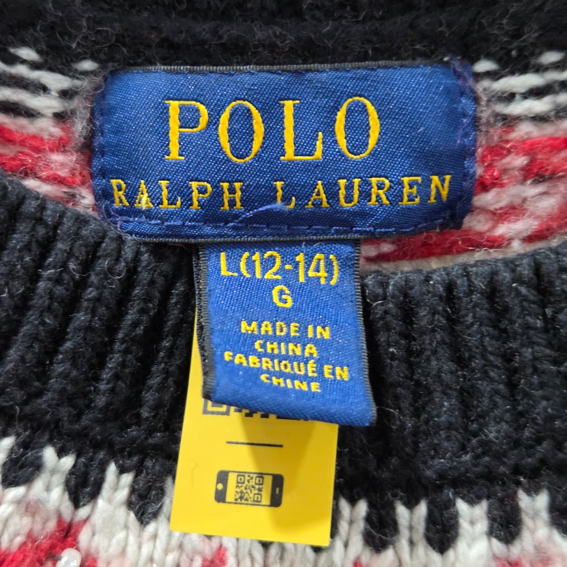 폴로랄프로렌 걸즈 페어아일 캐시미어 울 블랜드 피셔맨 니트 L/12/14 상품이미지3
