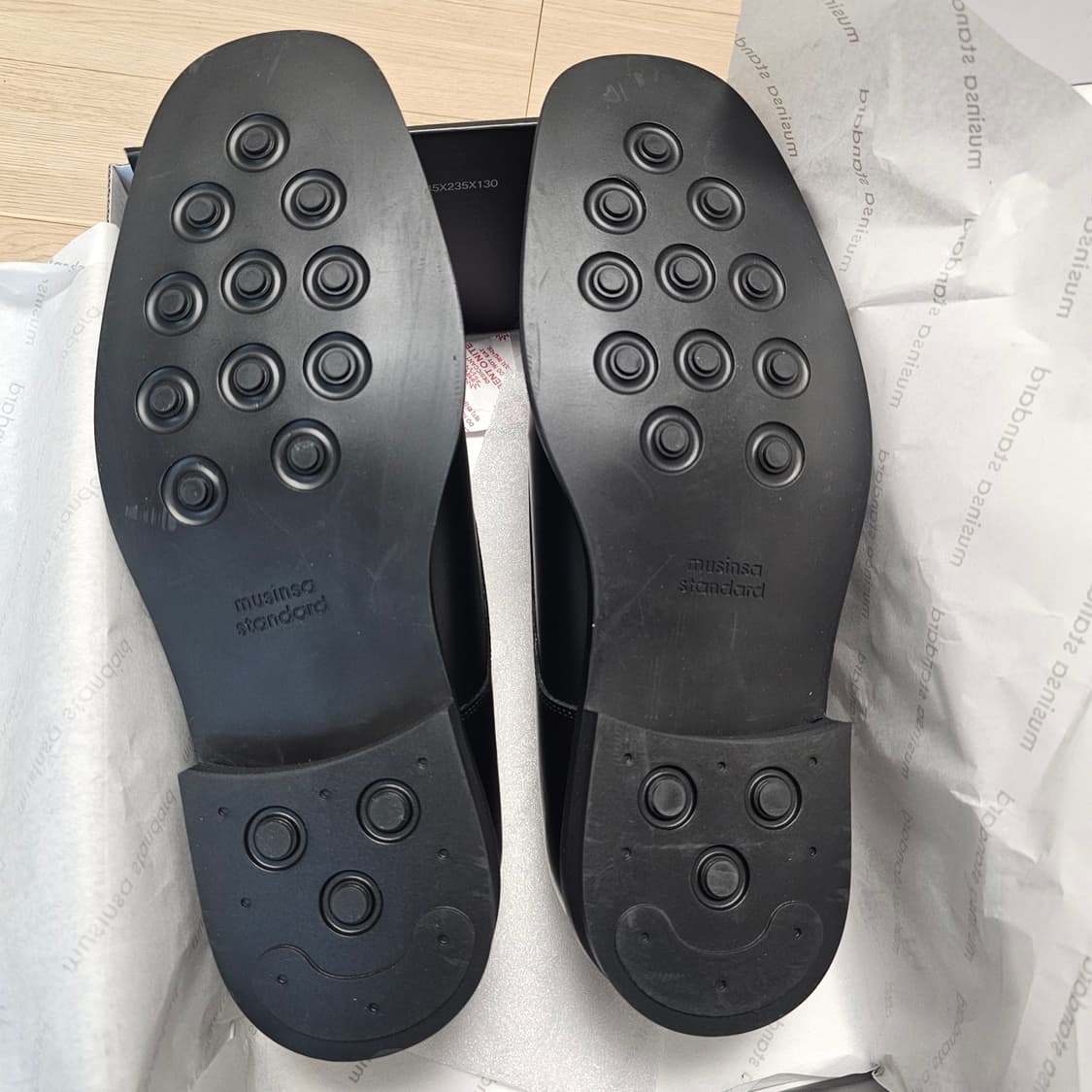 275 새제품) 무신사스탠다드 스퀘어 스퀘어토 더비 슈즈 구두 남자 상품이미지8