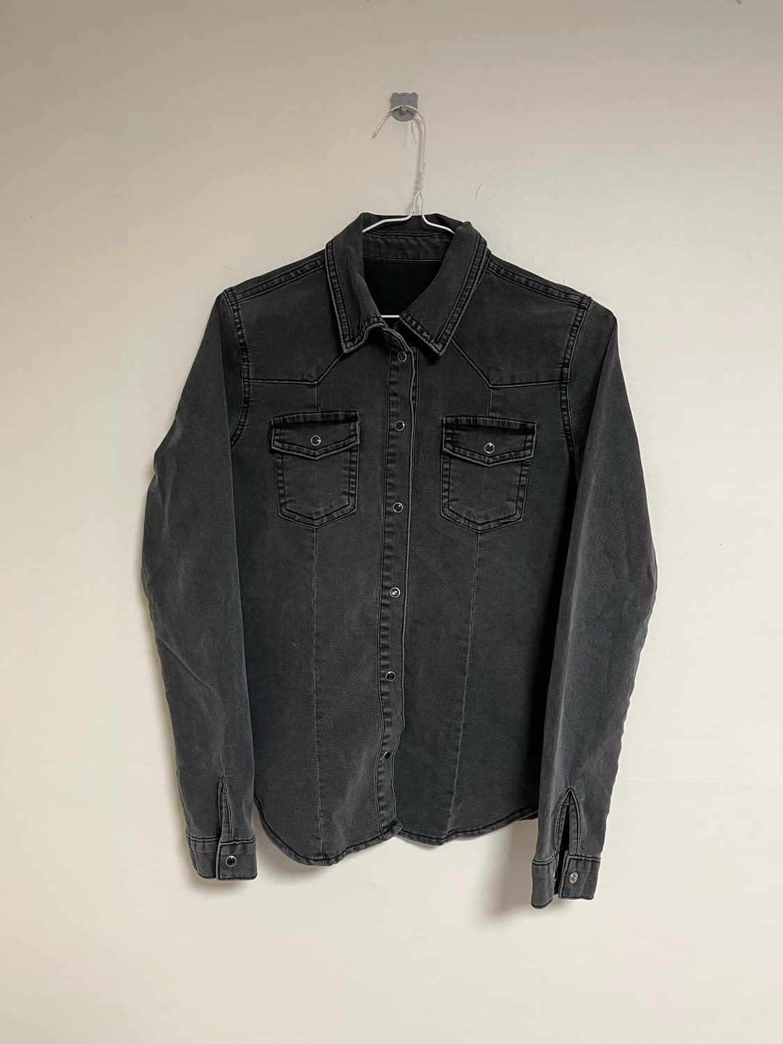 denim slim fit button shirt 상품이미지2